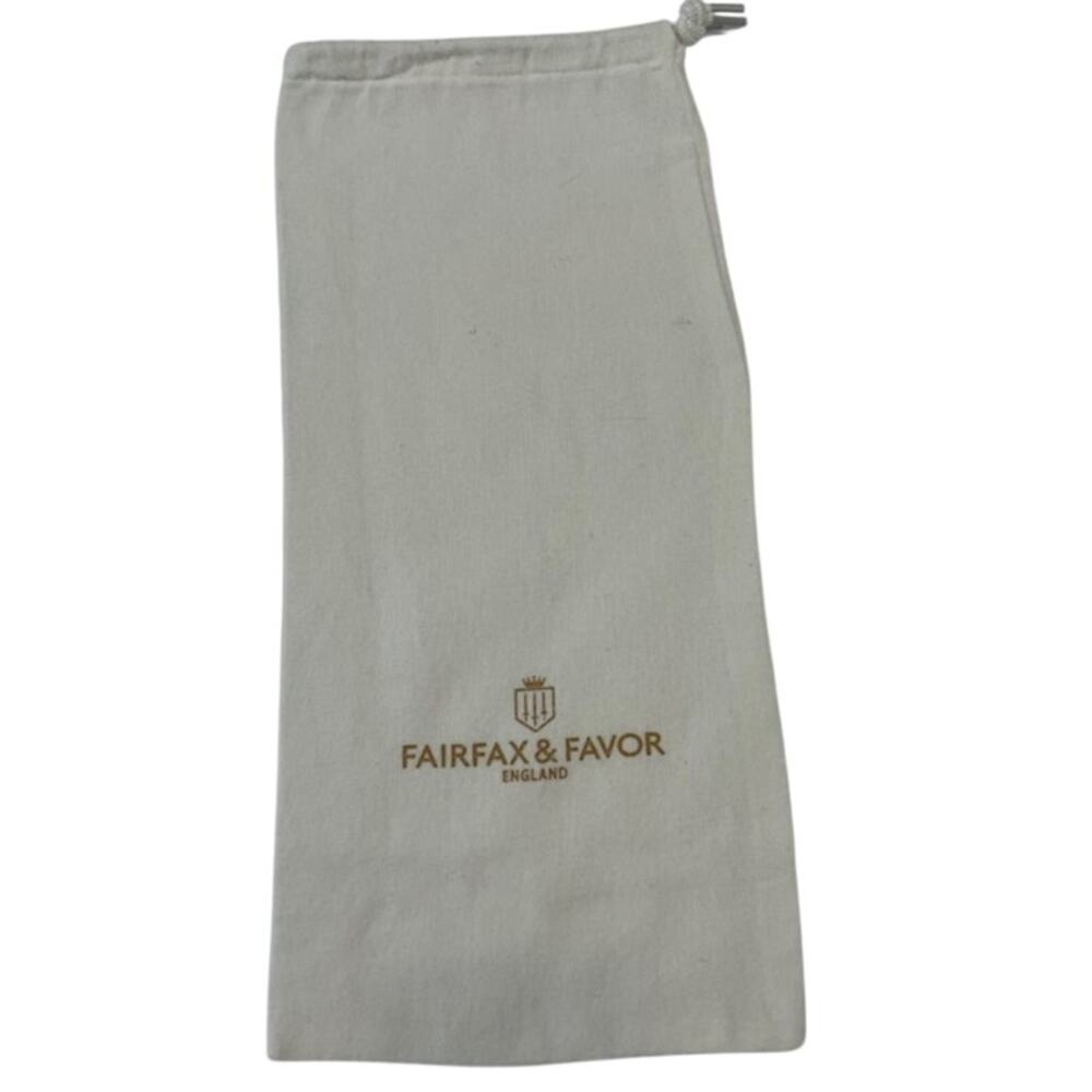 Fairfax & Favor, (1) Drawstring Dust Bag W/Logo Cream & Gold
